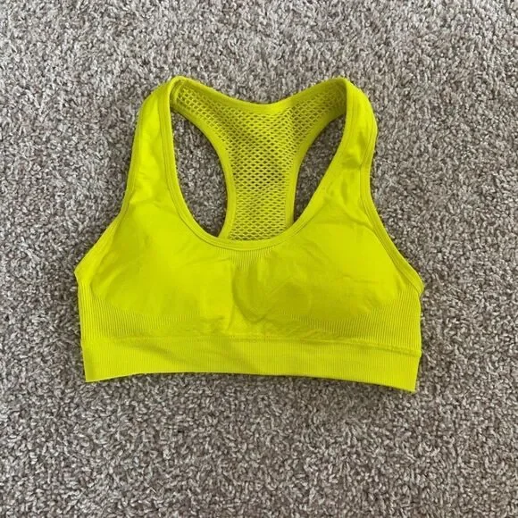 Forever 21 Neon Yellow Sports Bra - Picture 1 of 4
